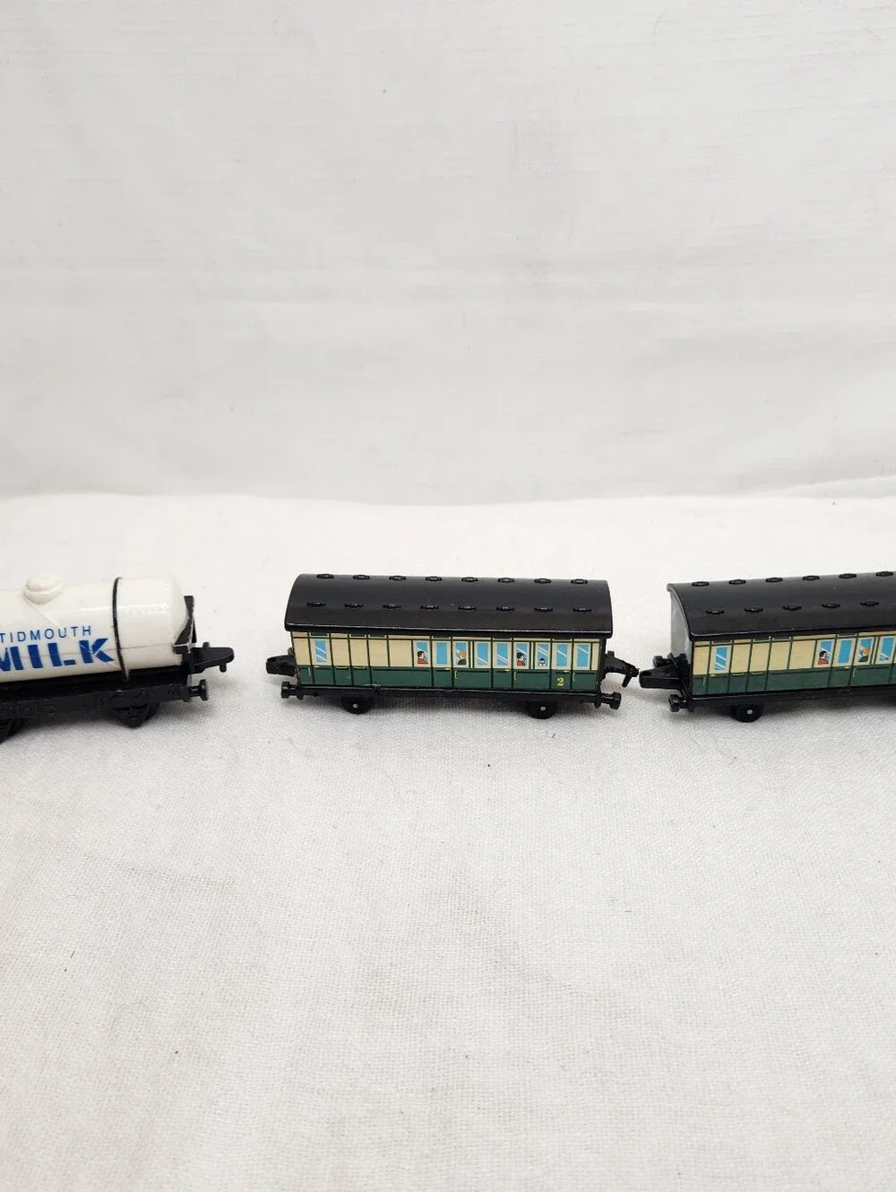 ERTL Vintage Thomas Tank Milk & Trolley Car Train Set 3  Lot Plastic